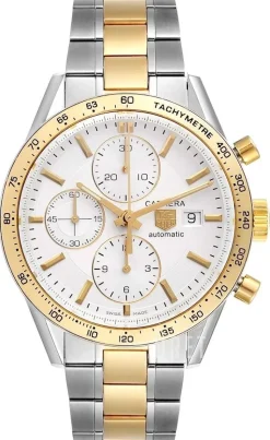 Carrera Calibre 16 Automatic Chronograph Silverfärgad/18 karat gult guld Ø41 mm