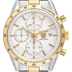 Carrera Calibre 16 Automatic Chronograph Silverfärgad/18 karat gult guld Ø41 mm