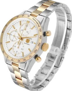 Carrera Calibre 16 Automatic Chronograph Silverfärgad/18 karat gult guld Ø41 mm