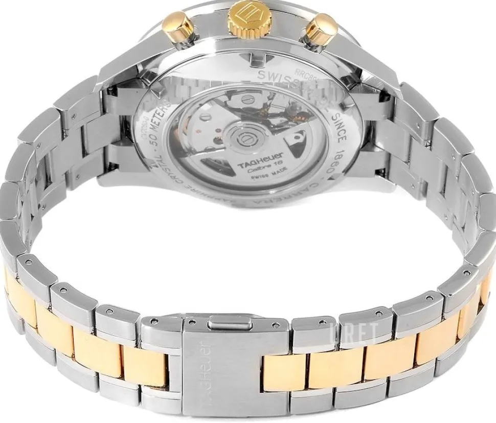 Carrera Calibre 16 Automatic Chronograph Silverfärgad/18 karat gult guld Ø41 mm