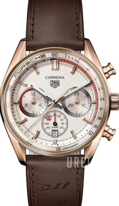 Carrera Chronosprint x Porsche Beige/Läder Ø42 mm