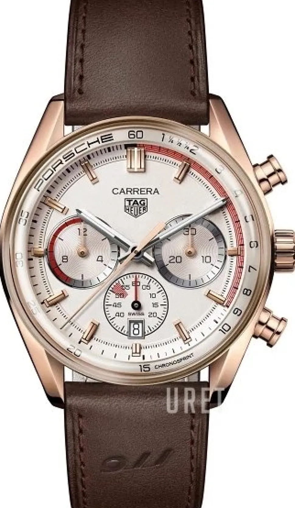 Carrera Chronosprint x Porsche Beige/Läder Ø42 mm