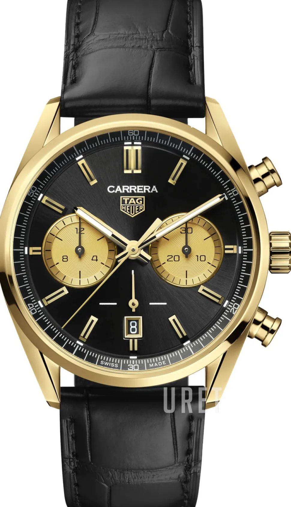 Carrera Svart/Läder Ø42 mm