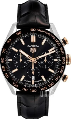 Carrera Svart/Läder Ø44 mm
