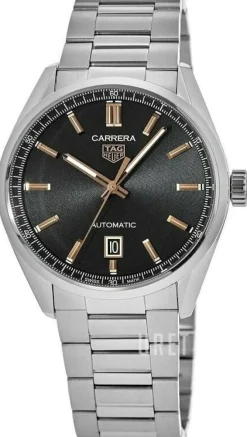 Carrera Svart/Stål Ø39 mm