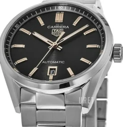 Carrera Svart/Stål Ø39 mm