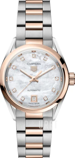 Carrera Vit/18 karat roséguld Ø29 mm