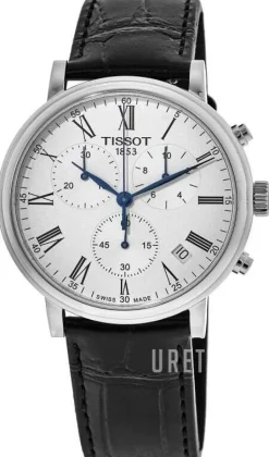 Carson Silverfärgad/Läder Ø41 mm