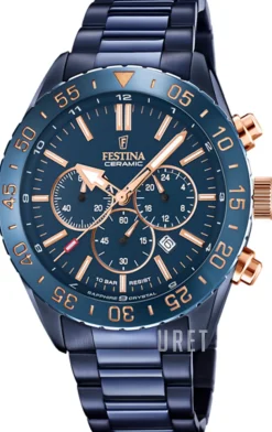 Ceramic Blå/Stål Ø44 mm