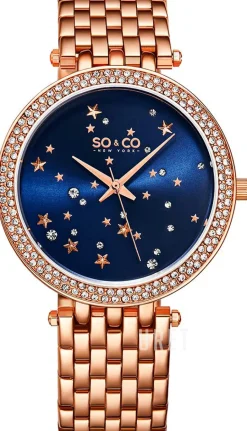 Chelsea Blå/Roséguldstonat stål Ø38 mm