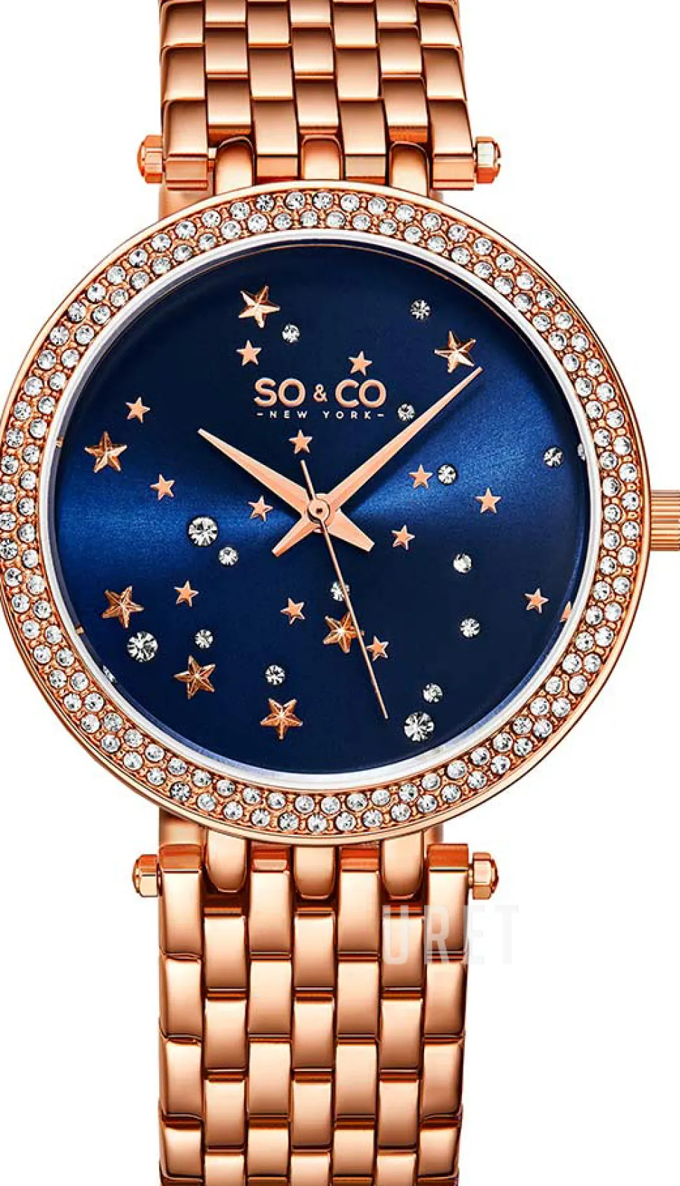 Chelsea Blå/Roséguldstonat stål Ø38 mm