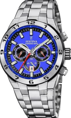 Chrono Bike Blå/Stål Ø44.5 mm