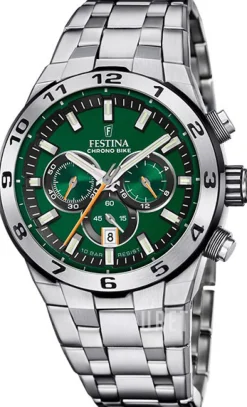 Chrono Bike Grön/Stål Ø44.5 mm