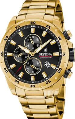 Chrono Bike Svart/Gulguldtonat stål Ø45.5 mm