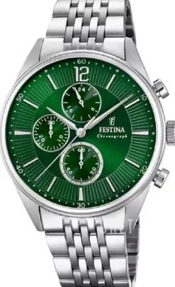 Chrono Grön/Stål Ø41.5 mm