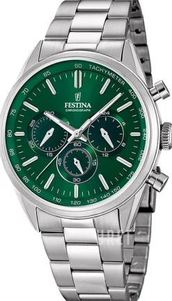 Chrono Grön/Stål Ø43.5 mm