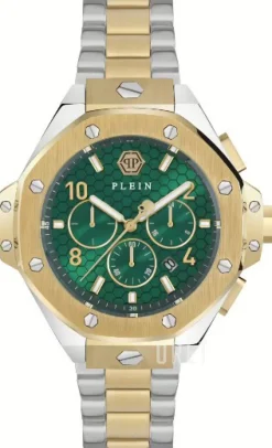 Chrono Royal Grön/Gulguldtonat stål Ø46 mm