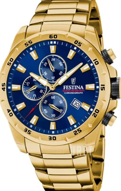 Chrono Sport Blå/Gulguldtonat stål Ø44.9 mm