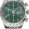 Chronograph Grön/Stål Ø42 mm