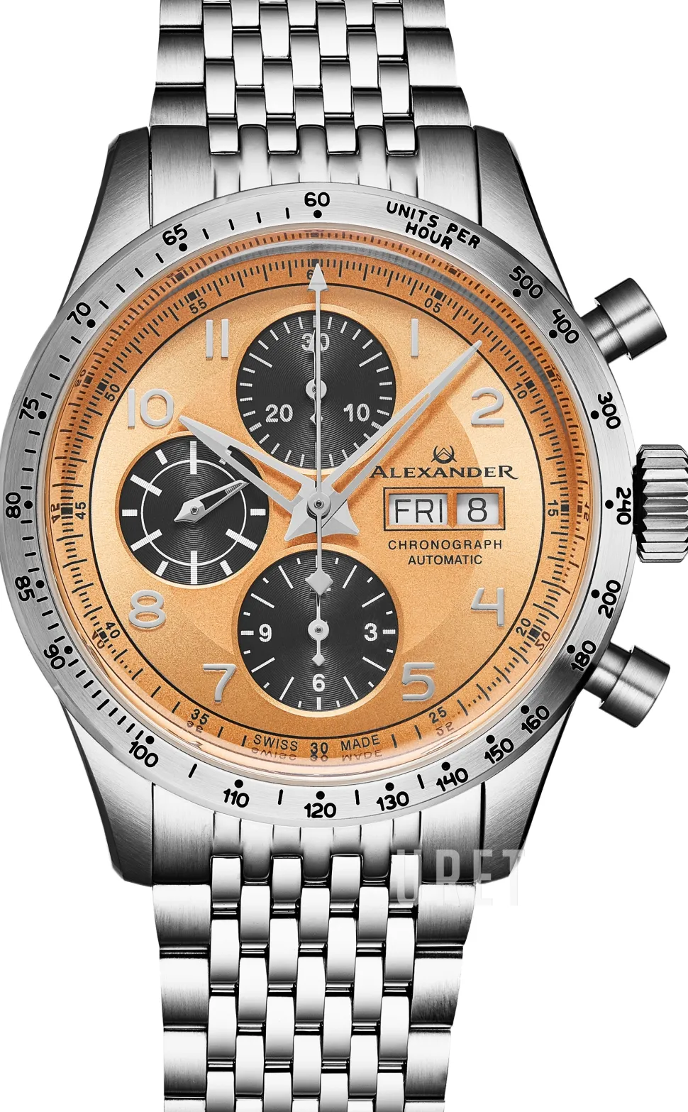 Chronograph Roséguldstonad/Stål Ø42 mm