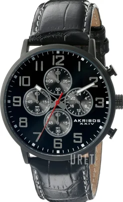 Chronograph Svart/Läder Ø42 mm