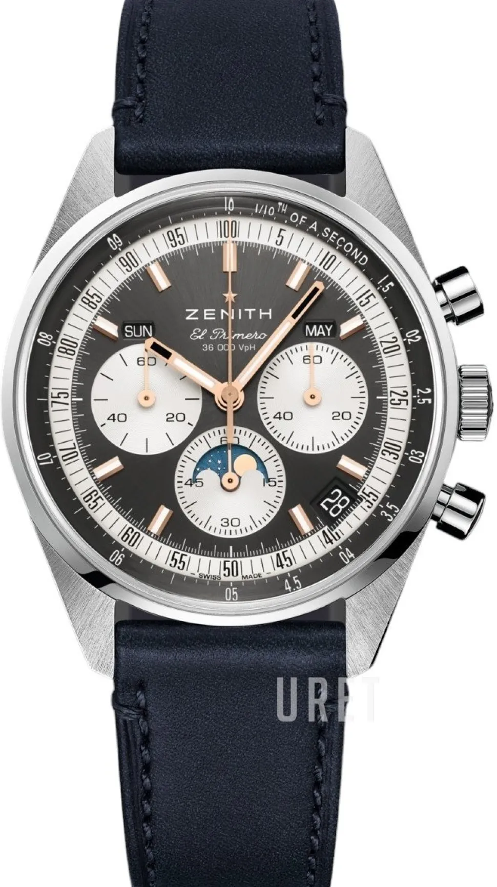 Chronomaster Original Grå/Läder Ø38 mm