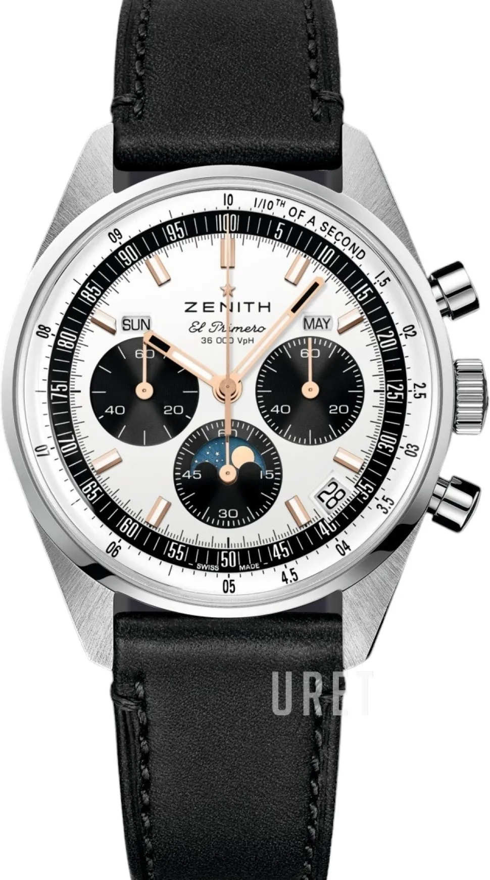 Chronomaster Original Vit/Läder Ø38 mm