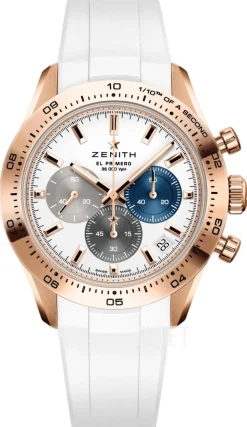 Chronomaster Sport Vit/Gummi Ø41 mm