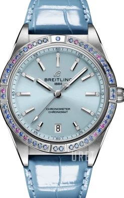 Chronomat Automatic 36 South Sea Blå/Läder Ø36 mm