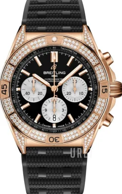 Chronomat B01 42 Svart/Gummi Ø42 mm