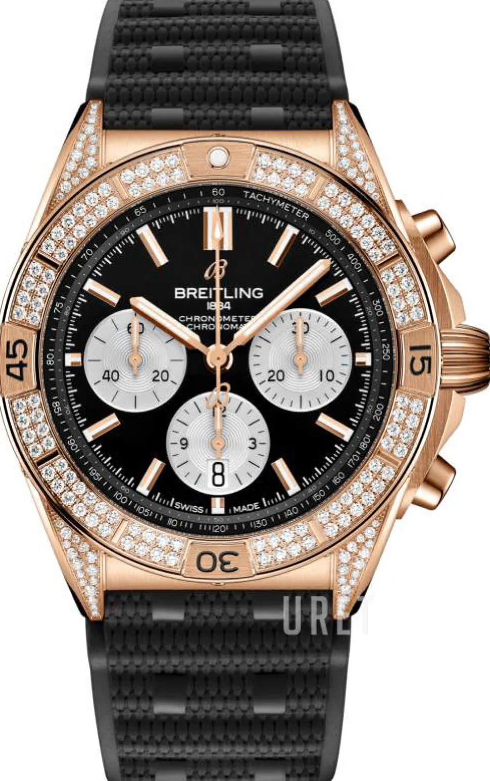 Chronomat B01 42 Svart/Gummi Ø42 mm