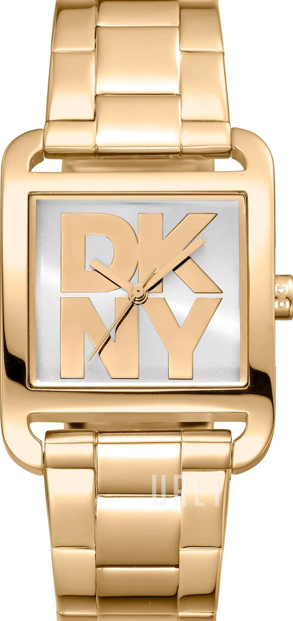 City Maxi Silverfärgad/Guldtonat stål 37x29 mm