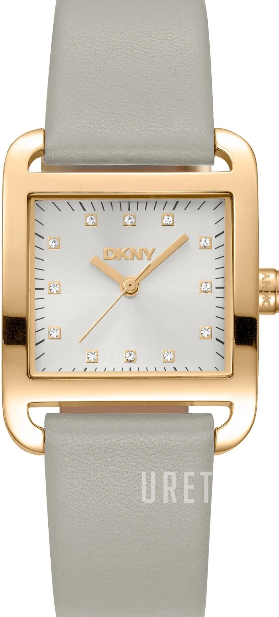 City Midi Silverfärgad/Läder 35x27 mm