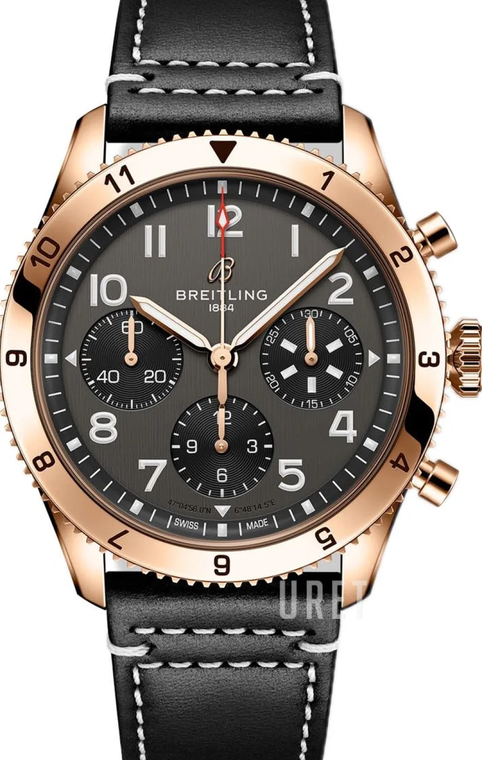 Classic Avi Grå/Läder Ø42 mm