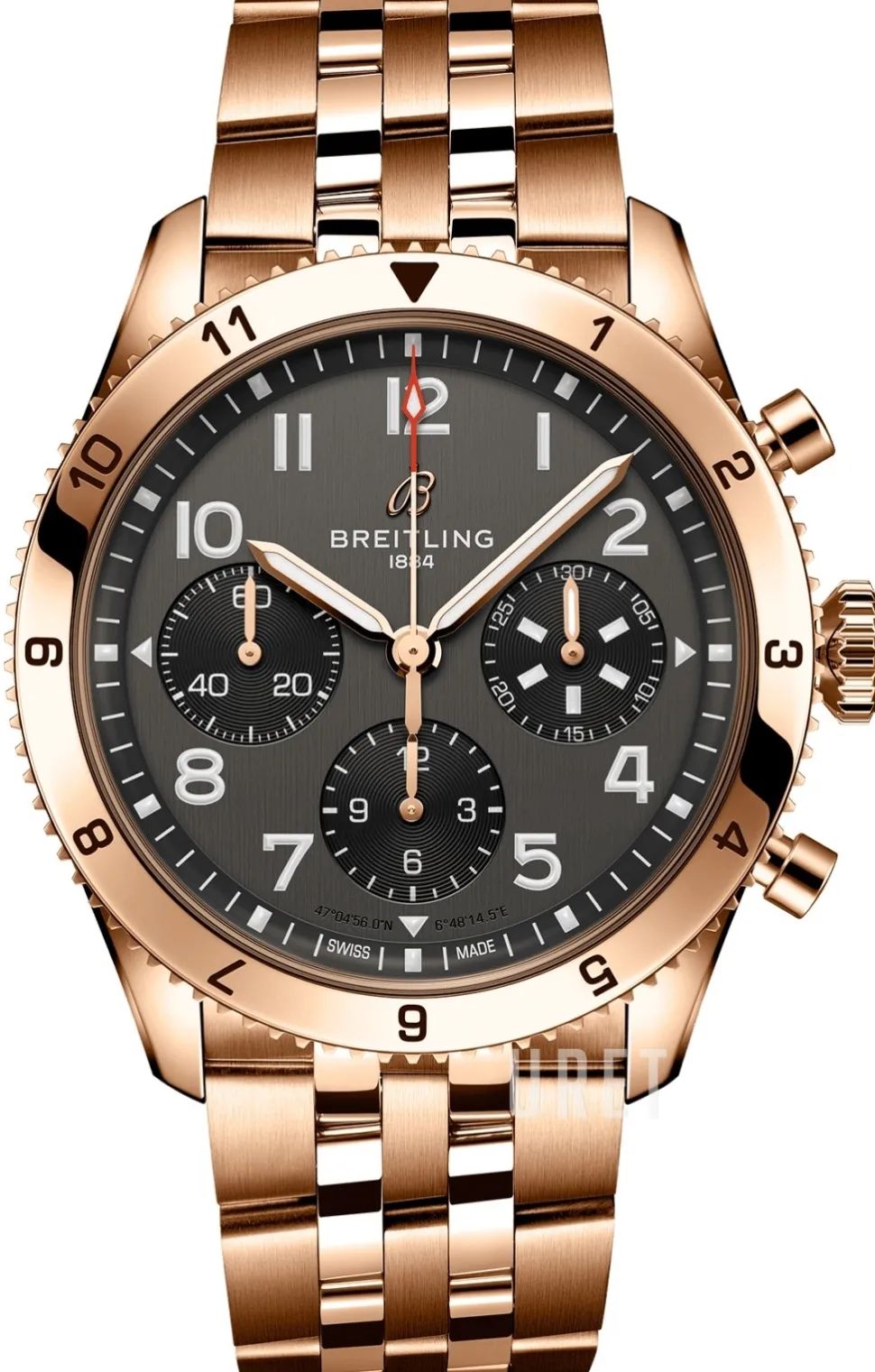 Classic AVI P-51 Mustang Svart/18 karat roséguld Ø42 mm