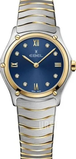 Classic Blå/18 karat gult guld Ø29 mm