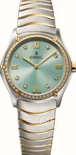 Classic Blå/18 karat gult guld Ø29 mm