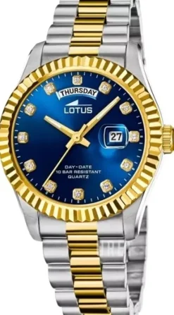 Classic Blå/Guldtonat stål Ø41.5 mm