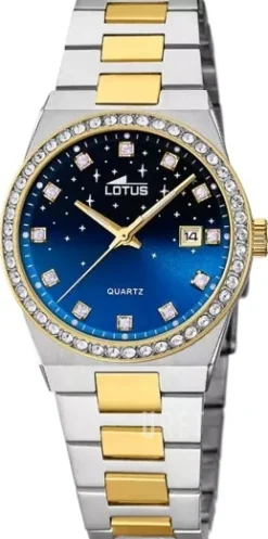 Classic Blå/Guldtonat stål Ø31.5 mm