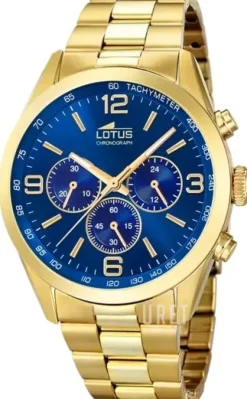 Classic Blå/Guldtonat stål Ø43 mm