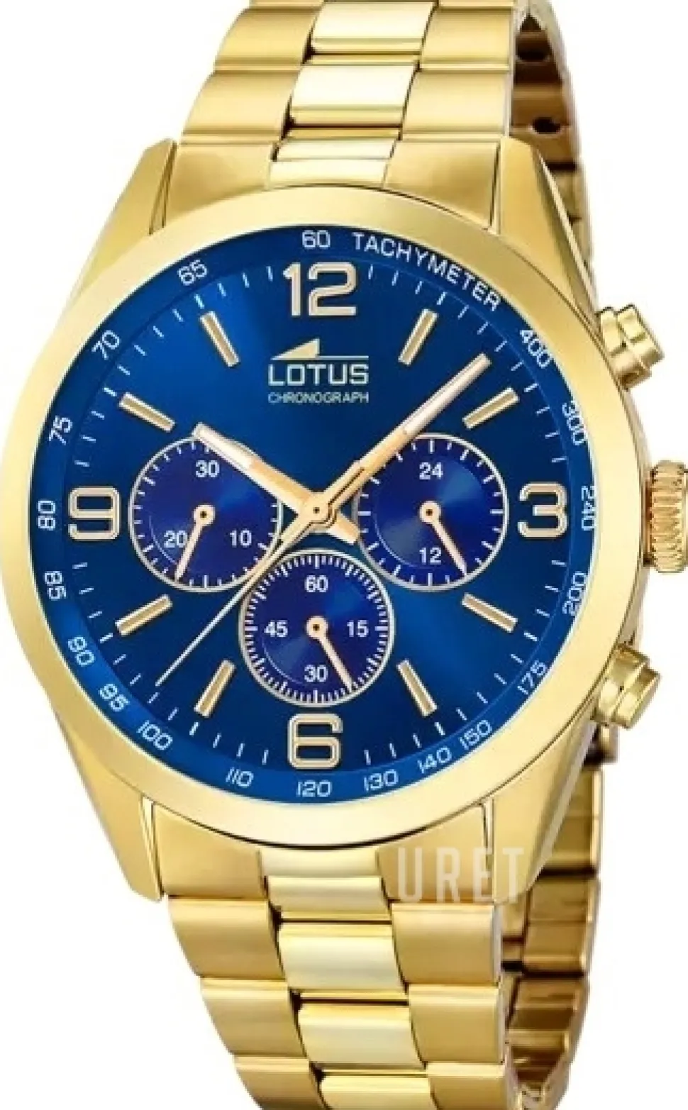 Classic Blå/Guldtonat stål Ø43 mm