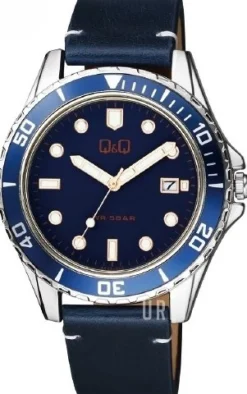 Classic Blå/Läder Ø43 mm