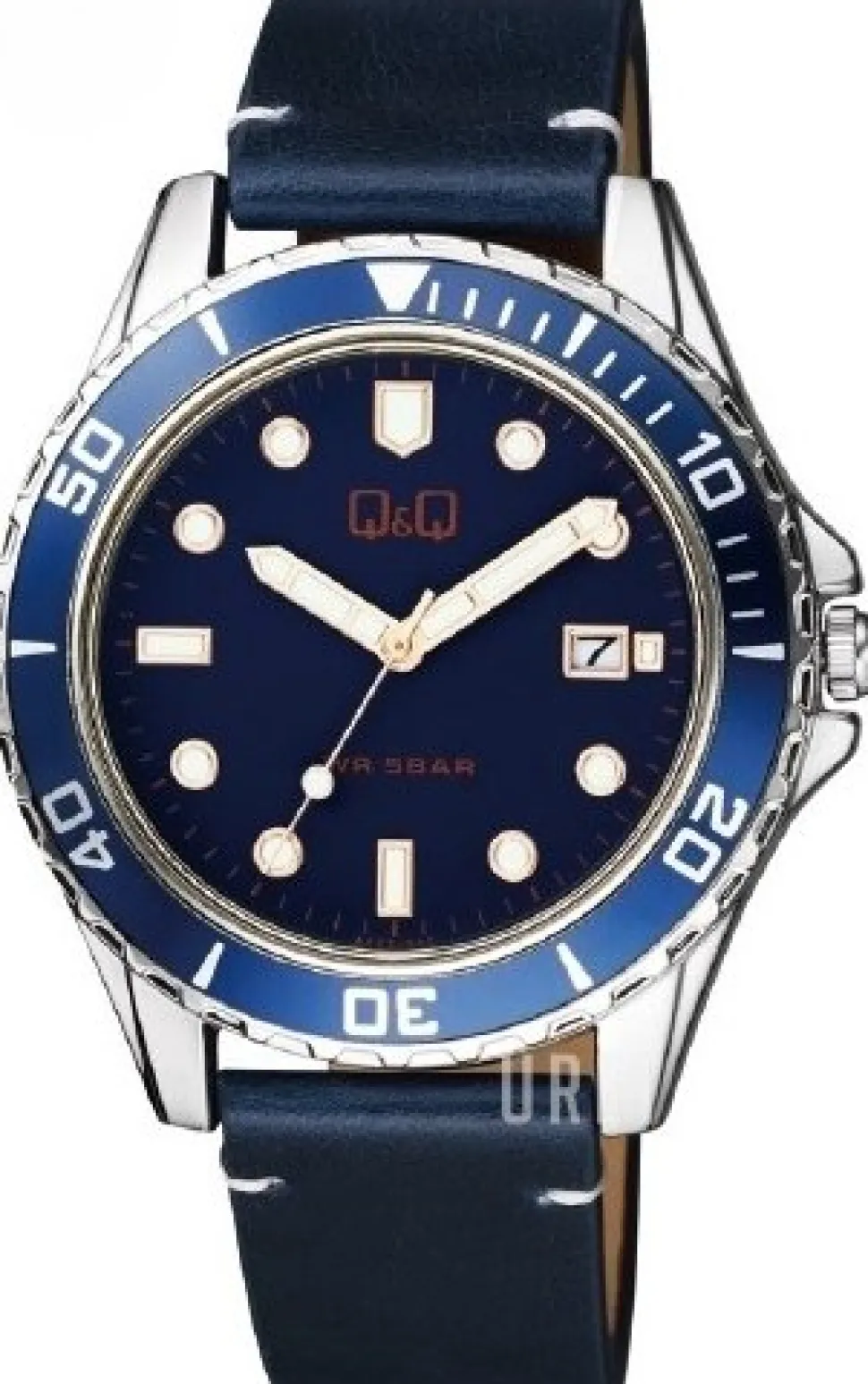 Classic Blå/Läder Ø43 mm