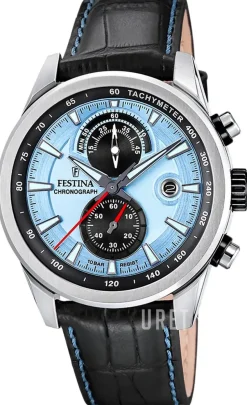 Classic Blå/Läder Ø44 mm