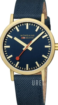 Classic Blå/Läder Ø40 mm