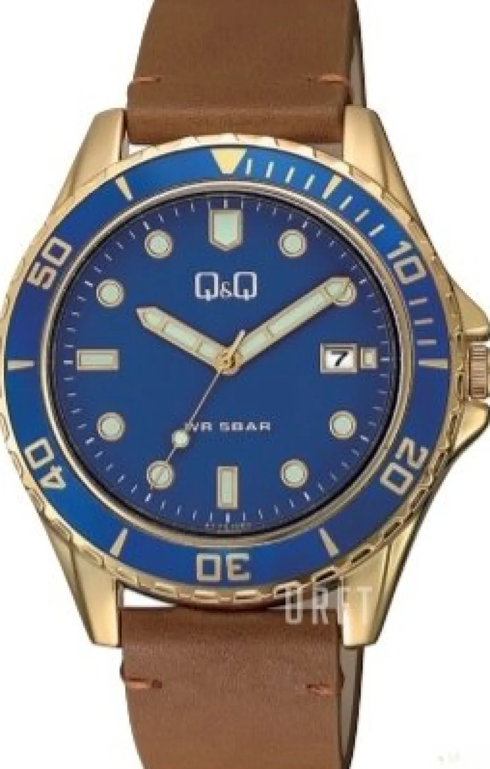 Classic Blå/Läder Ø43 mm