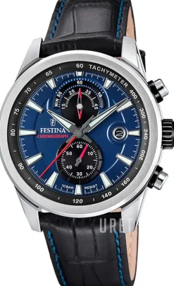 Classic Blå/Läder Ø44 mm