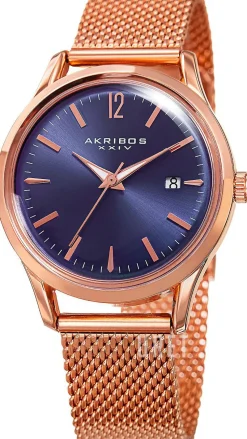 Classic Blå/Roséguldstonat stål Ø38 mm