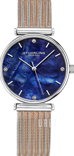 Classic Blå/Roséguldstonat stål Ø32 mm