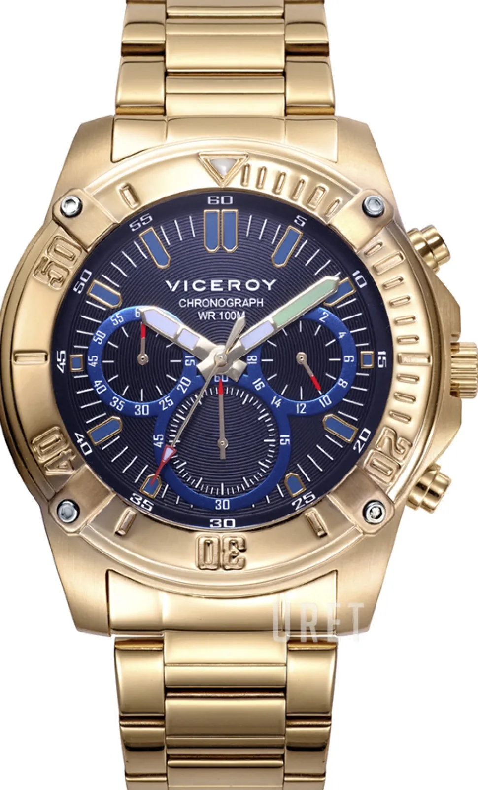 Classic Blå/Roséguldstonat stål Ø45.5 mm